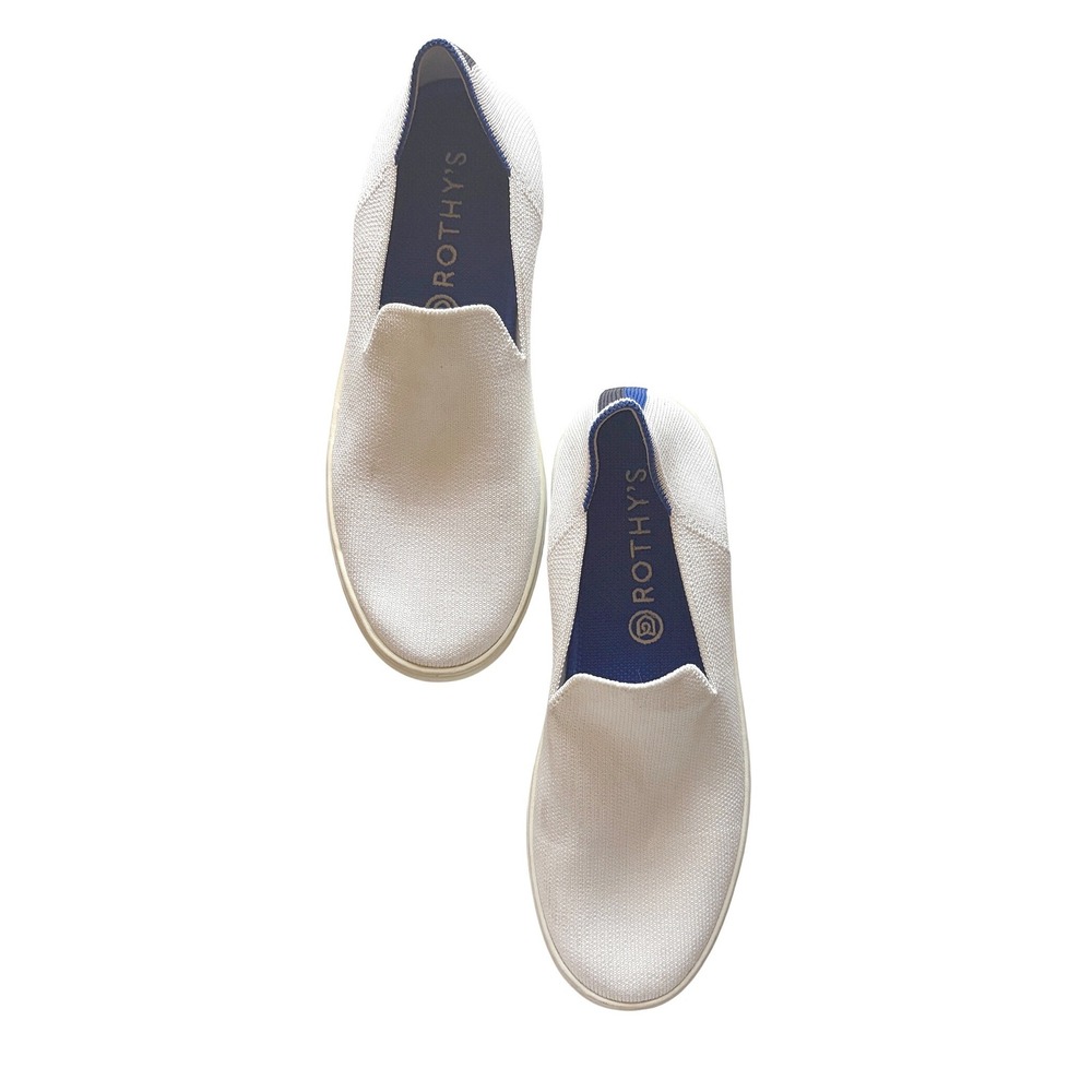 Rothy's The Sneaker Bright White Slip On Knit Comfort Shoes Size 8